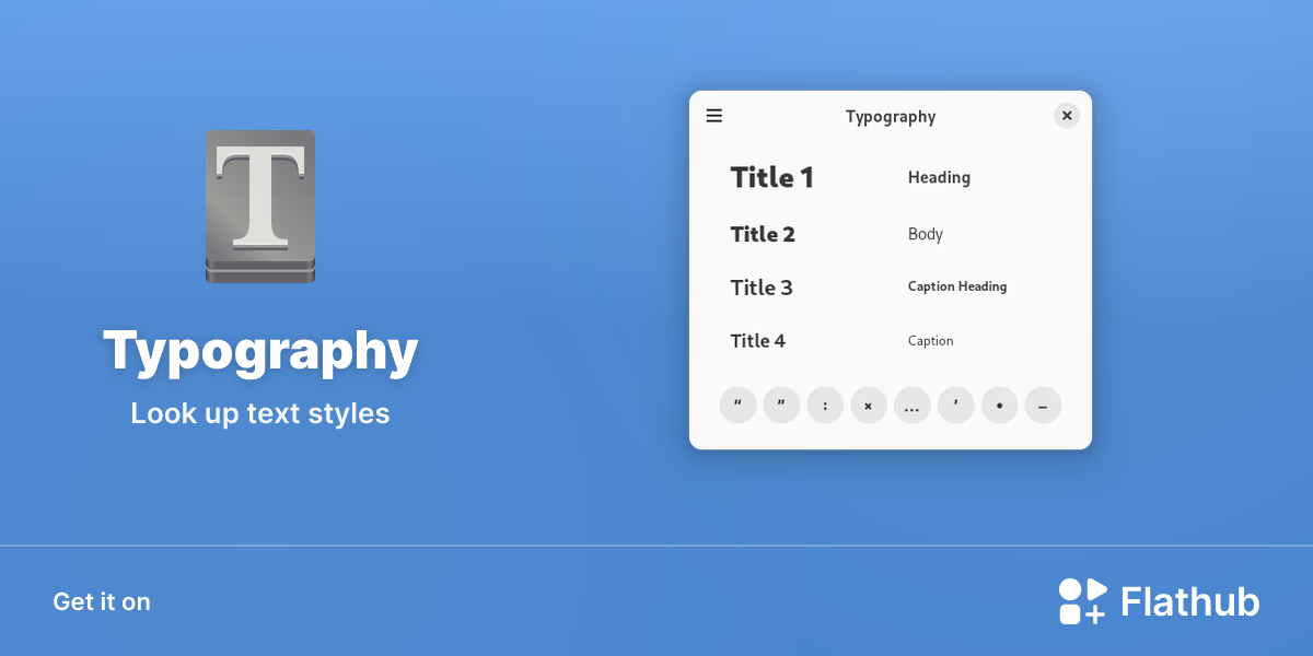 Install Typography on Linux | Flathub