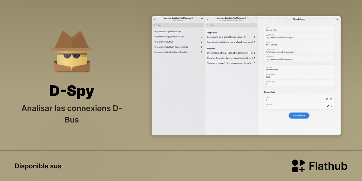 Installar D-Spy sus Linux | Flathub