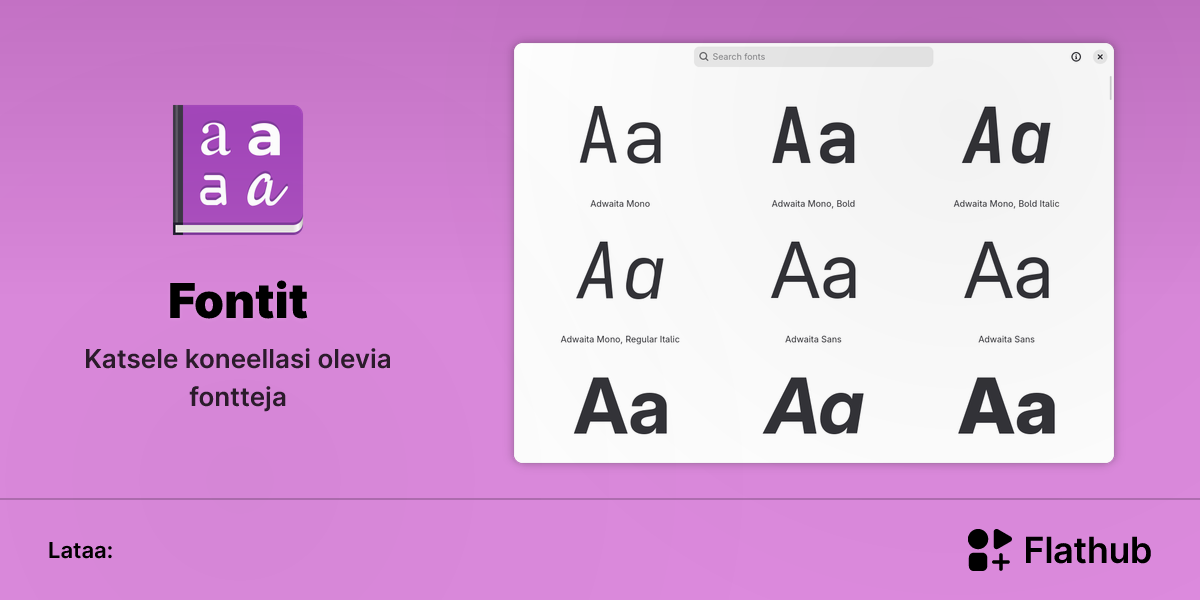 Asenna Fontit Linuxiin | Flathub