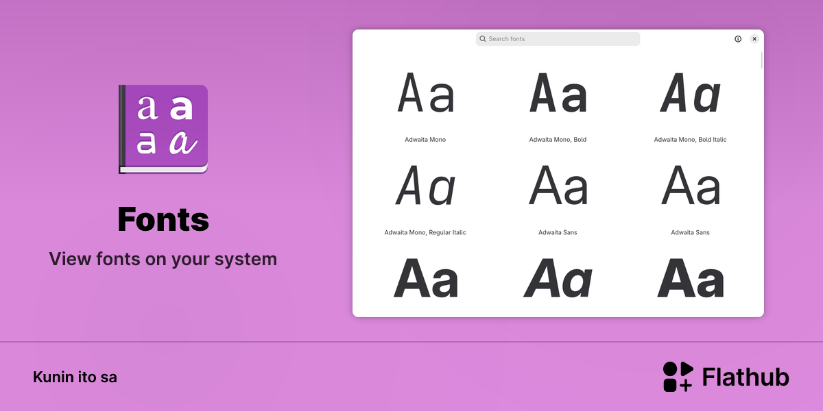 I-install ang Fonts sa Linux | Flathub
