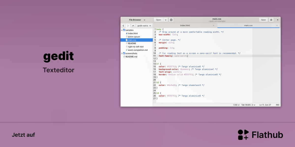 gedit auf Linux installieren | Flathub