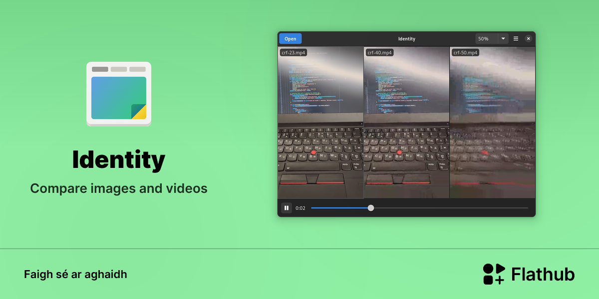 Suiteáil Identity ar Linux | Flathub