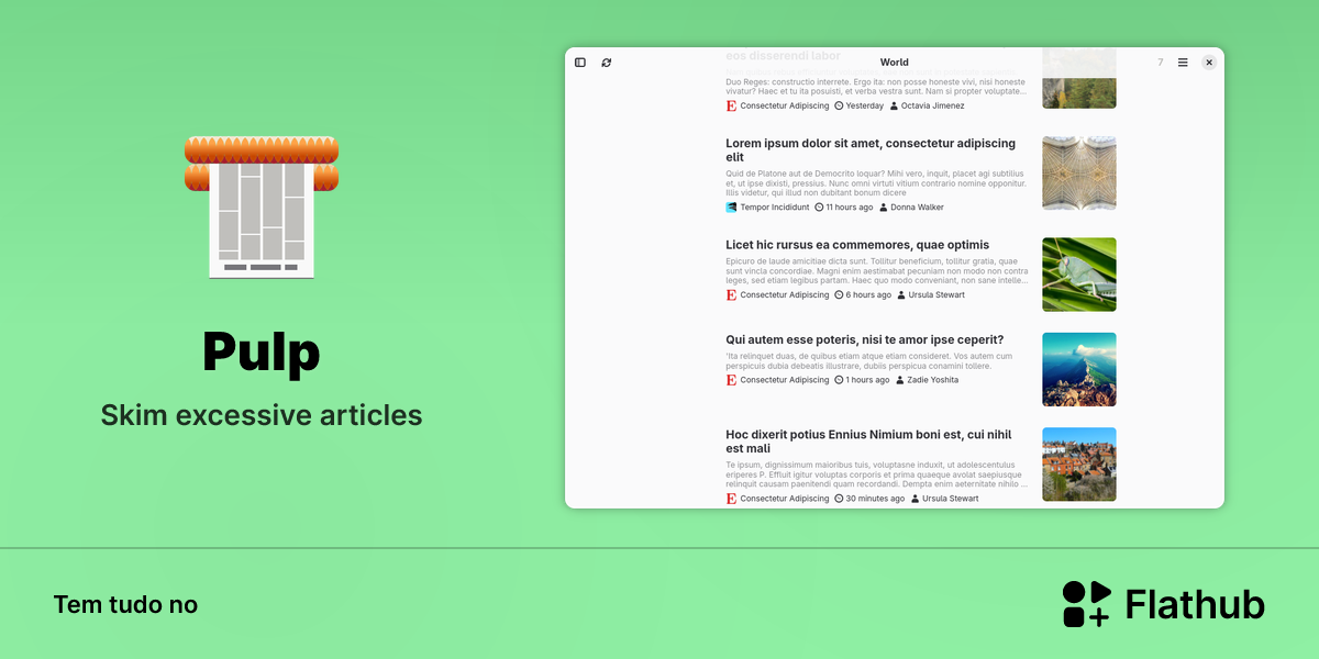 Instalar Pulp no Linux | Flathub