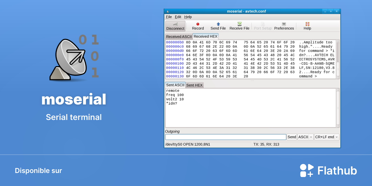 Installer moserial sur Linux | Flathub