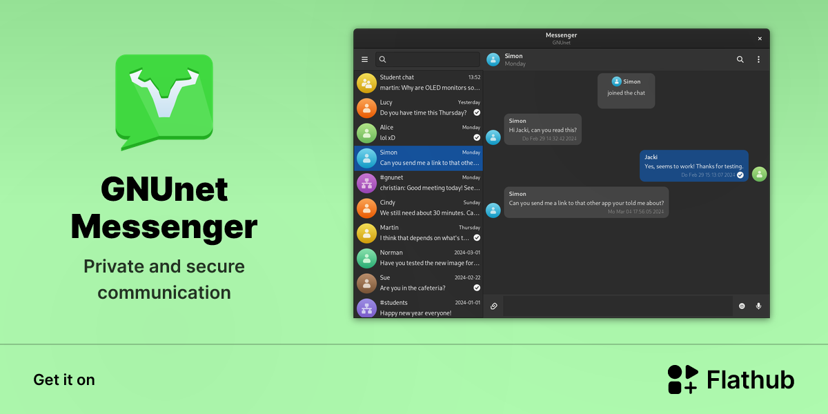 Install GNUnet Messenger on Linux | Flathub