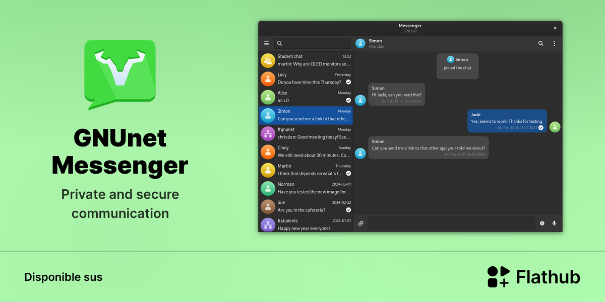 Installar GNUnet Messenger sus Linux | Flathub