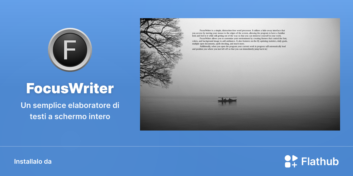 Installa FocusWriter su Linux | Flathub