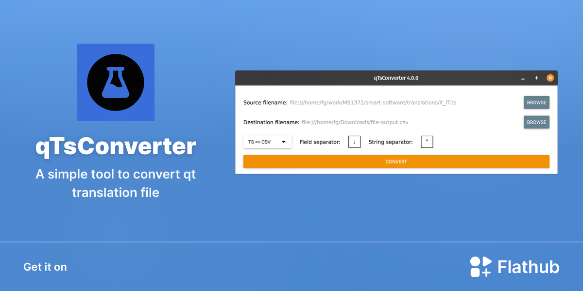 Install qTsConverter on Linux | Flathub