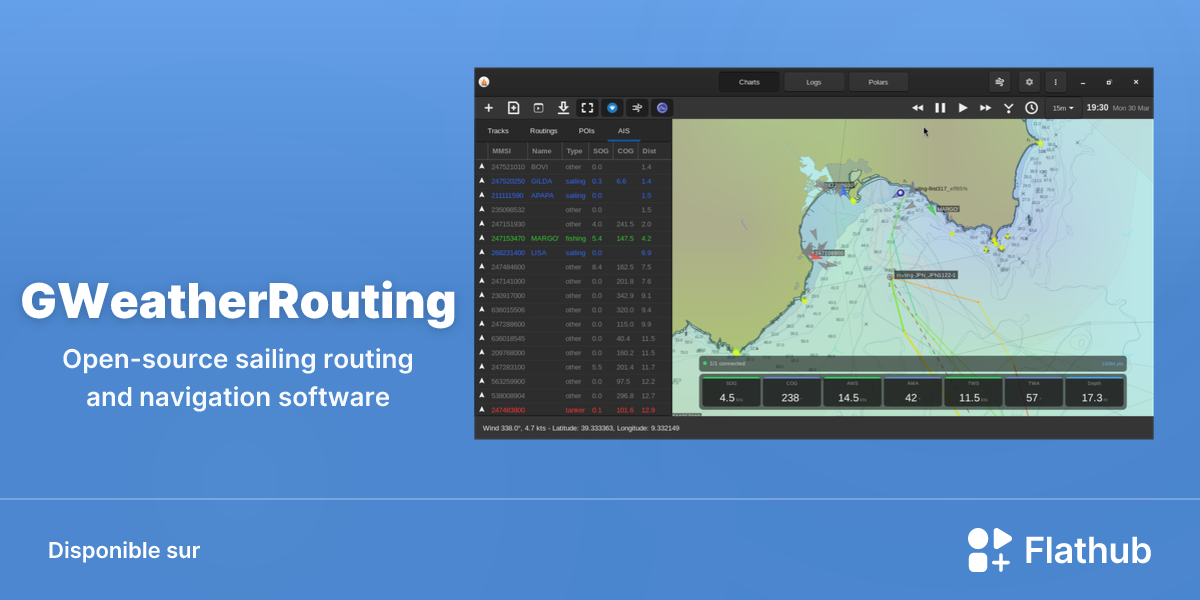 Installer GWeatherRouting sur Linux | Flathub