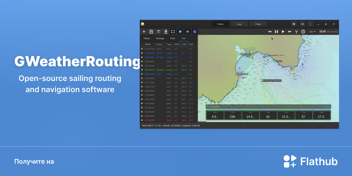 Установить «GWeatherRouting» на Linux | Flathub