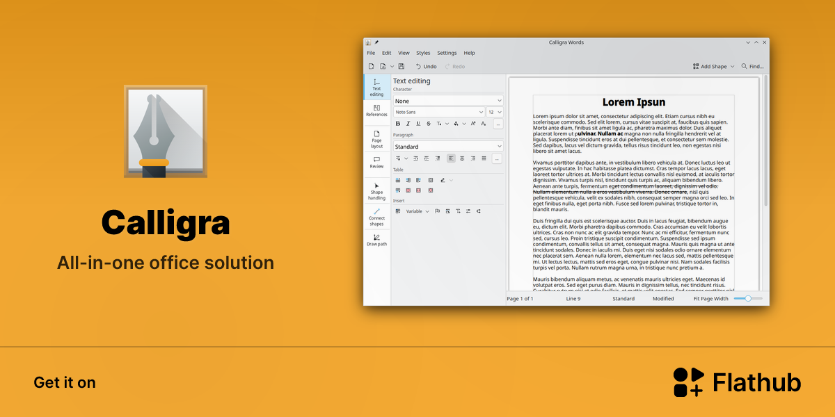 Install Calligra on Linux | Flathub