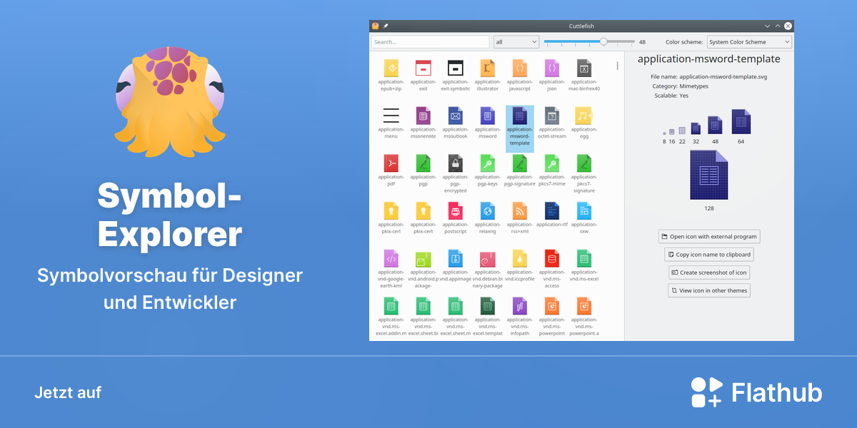 Symbol-Explorer auf Linux installieren | Flathub