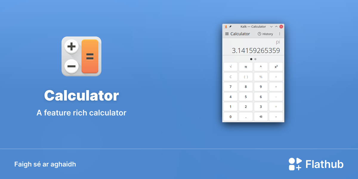 Suiteáil Calculator ar Linux | Flathub