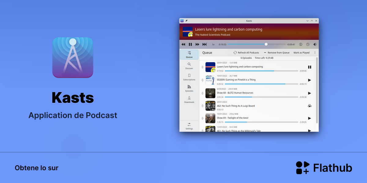 Installar Kasts sur Linux | Flathub