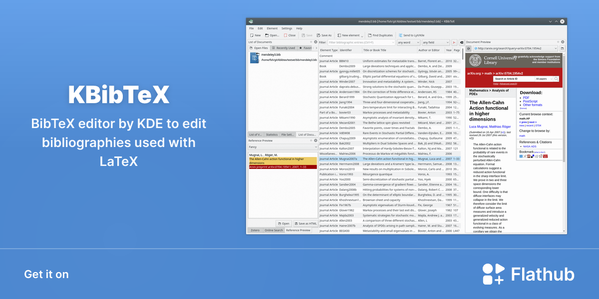 Install KBibTeX on Linux | Flathub