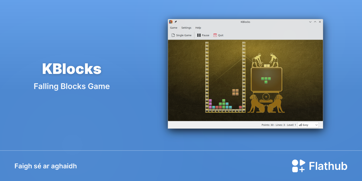 Suiteáil KBlocks ar Linux | Flathub