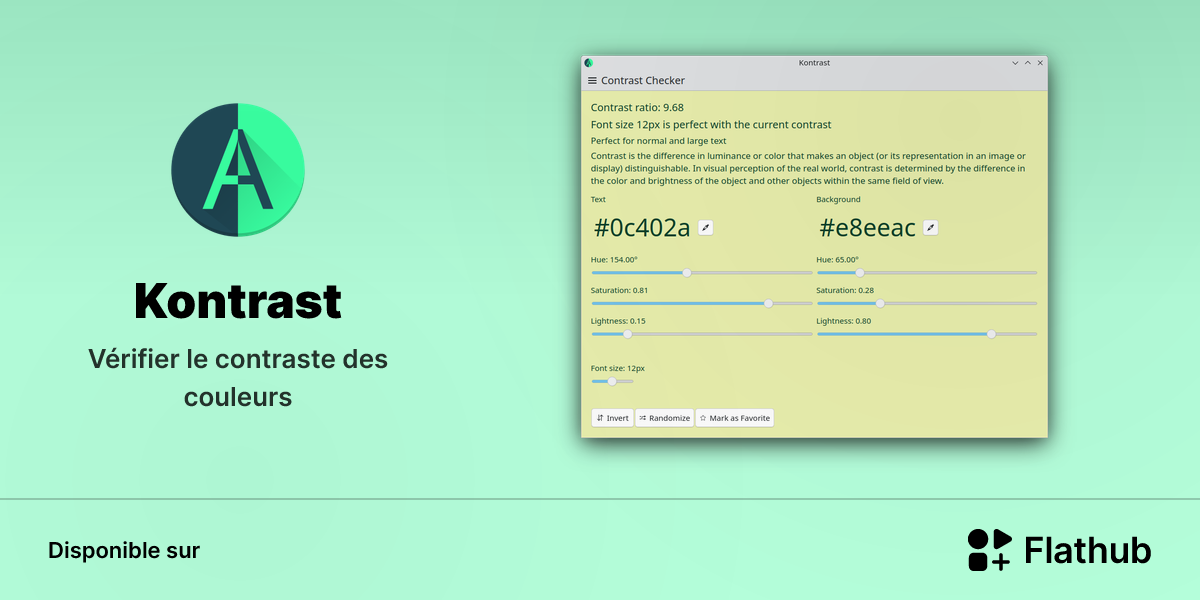 Installer Kontrast sur Linux | Flathub