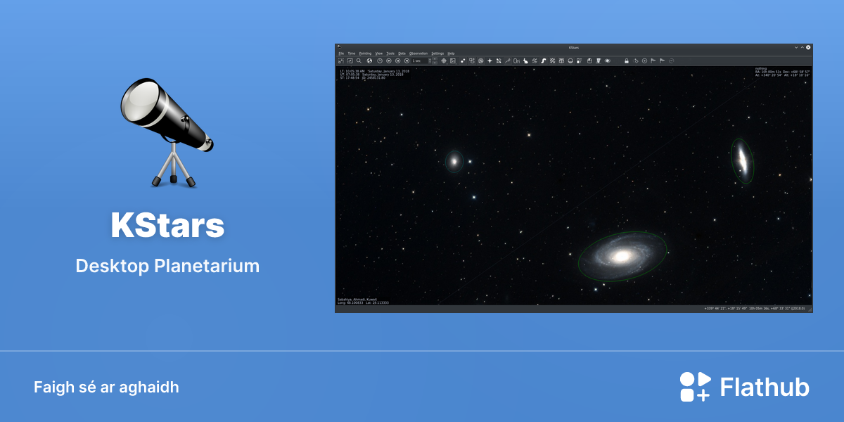 Suiteáil KStars ar Linux | Flathub