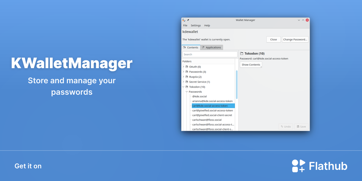 Install KWalletManager on Linux | Flathub