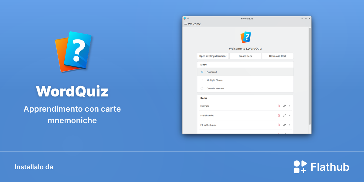 Installa WordQuiz su Linux | Flathub
