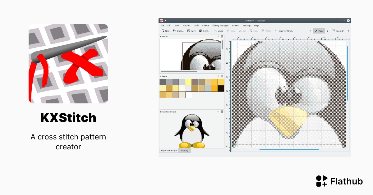 Install KXStitch on Linux Flathub