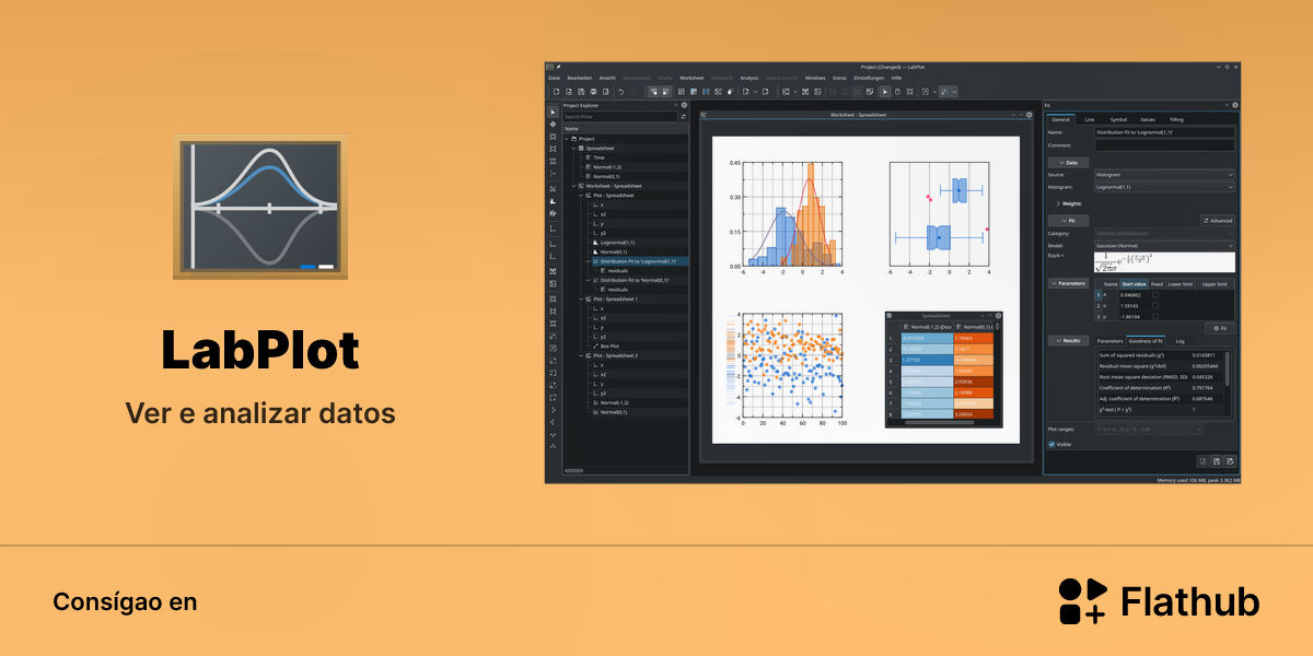 Instalar LabPlot en Linux | Flathub