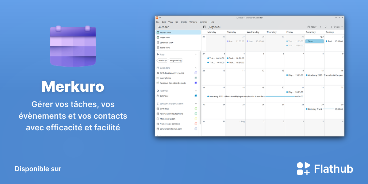 Installer Merkuro sur Linux | Flathub