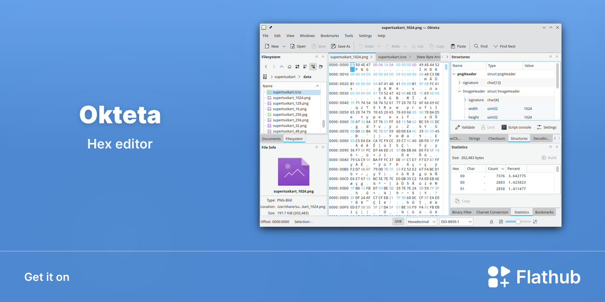 Install Okteta on Linux | Flathub