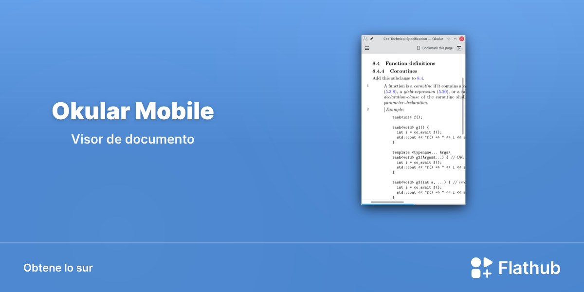 Installar Okular Mobile sur Linux | Flathub