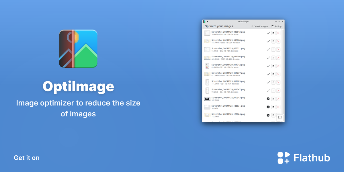 Install OptiImage on Linux | Flathub