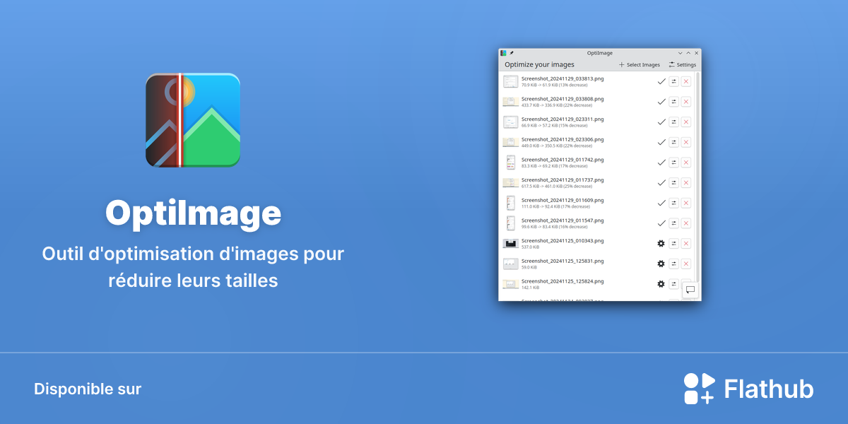 Installer OptiImage sur Linux | Flathub