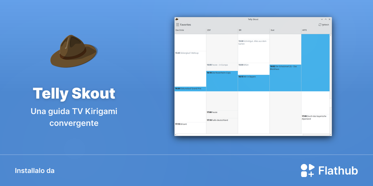 Installa Telly Skout su Linux | Flathub