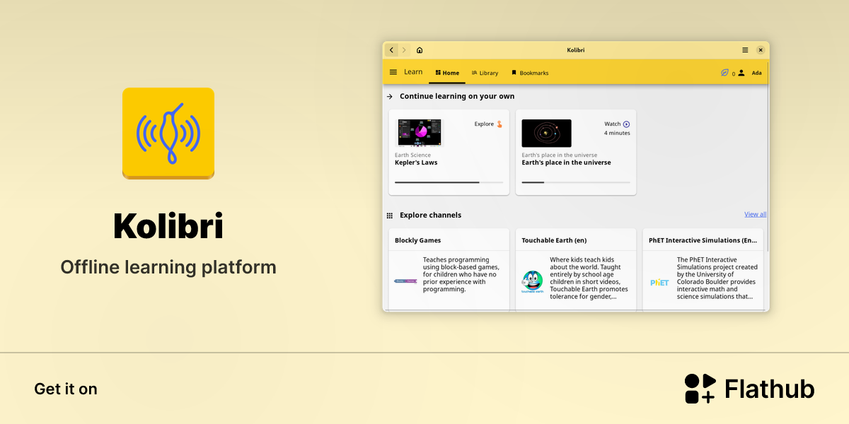Install Kolibri on Linux | Flathub