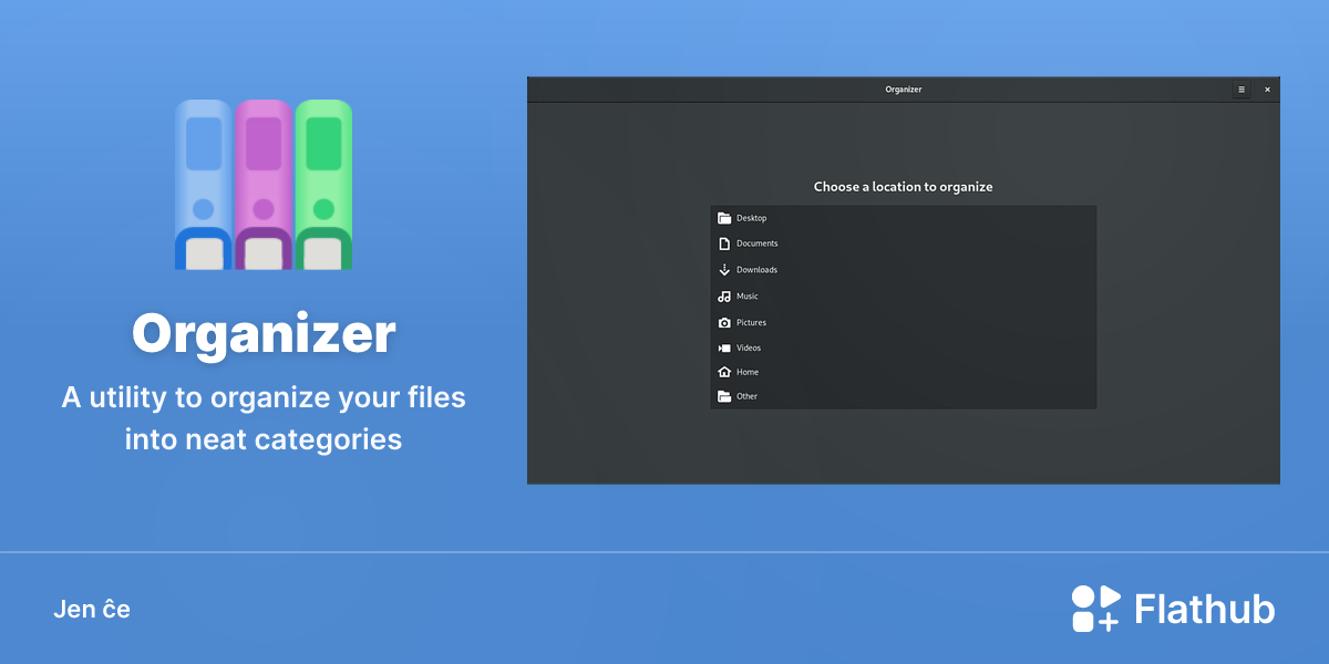 Instali Organizer sur Linux | Flathub