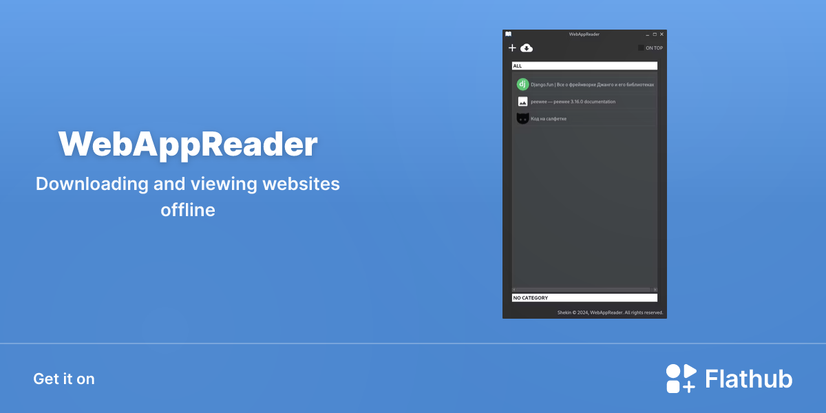 Install WebAppReader on Linux | Flathub