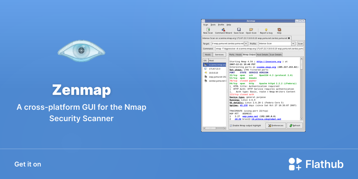 Install Zenmap on Linux | Flathub
