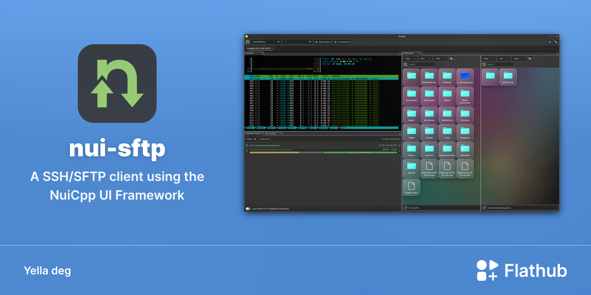 Asebded n nui-sftp ɣef Linux | Flathub