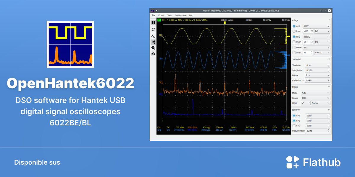 Installar OpenHantek6022 sus Linux | Flathub