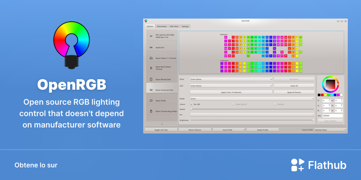 Installar OpenRGB sur Linux | Flathub