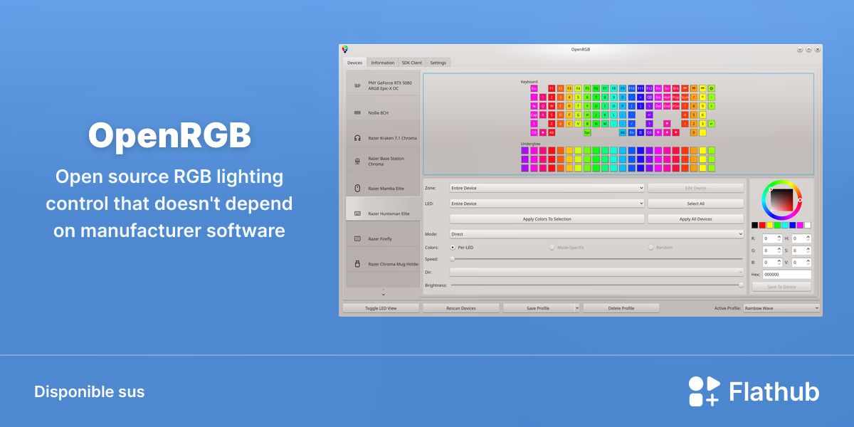 Installar OpenRGB sus Linux | Flathub