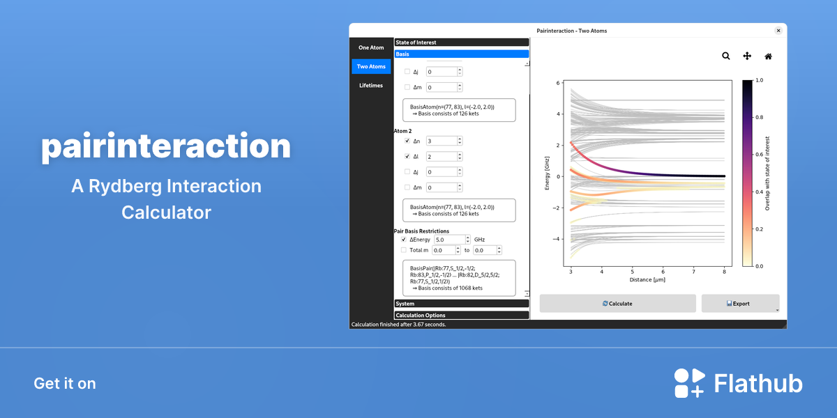 Install pairinteraction on Linux | Flathub