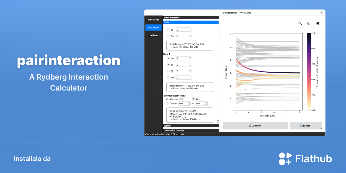 Installa pairinteraction su Linux | Flathub