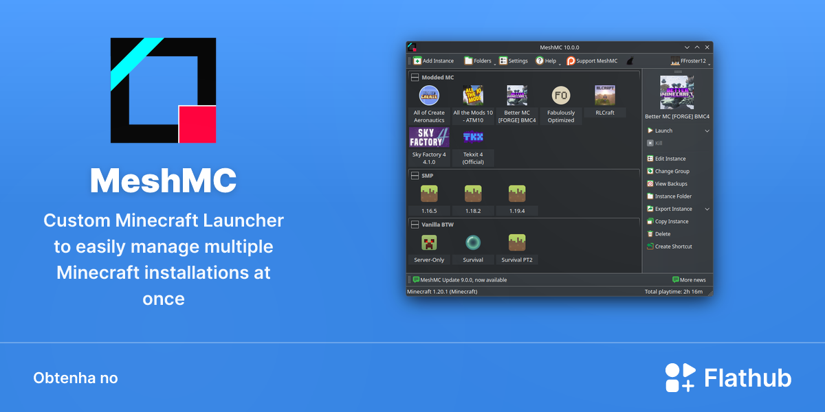 Instalar MeshMC no Linux | Flathub