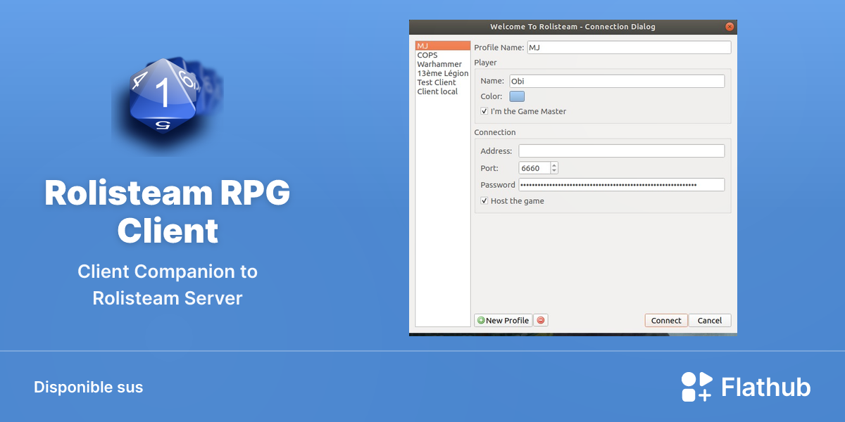 Installar Rolisteam RPG Client sus Linux | Flathub