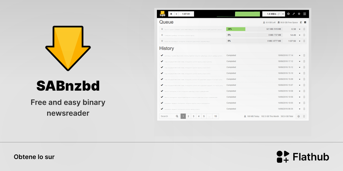 Installar SABnzbd sur Linux | Flathub