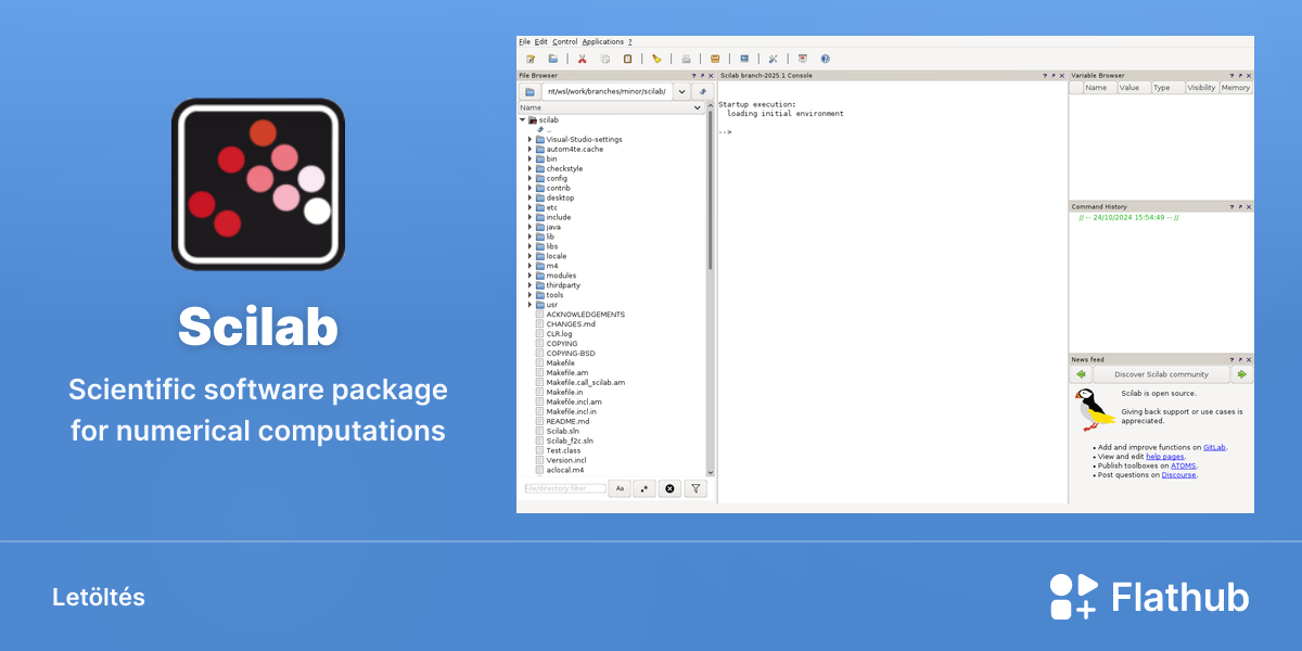 Scilab telepítése Linuxra | Flathub