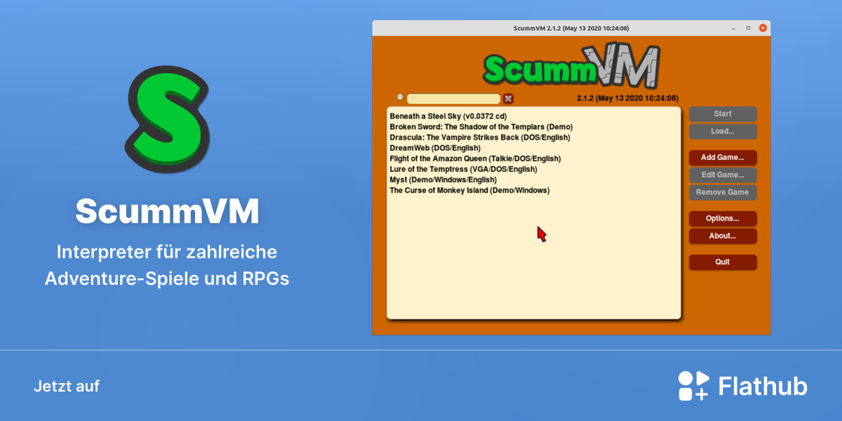 ScummVM auf Linux installieren | Flathub