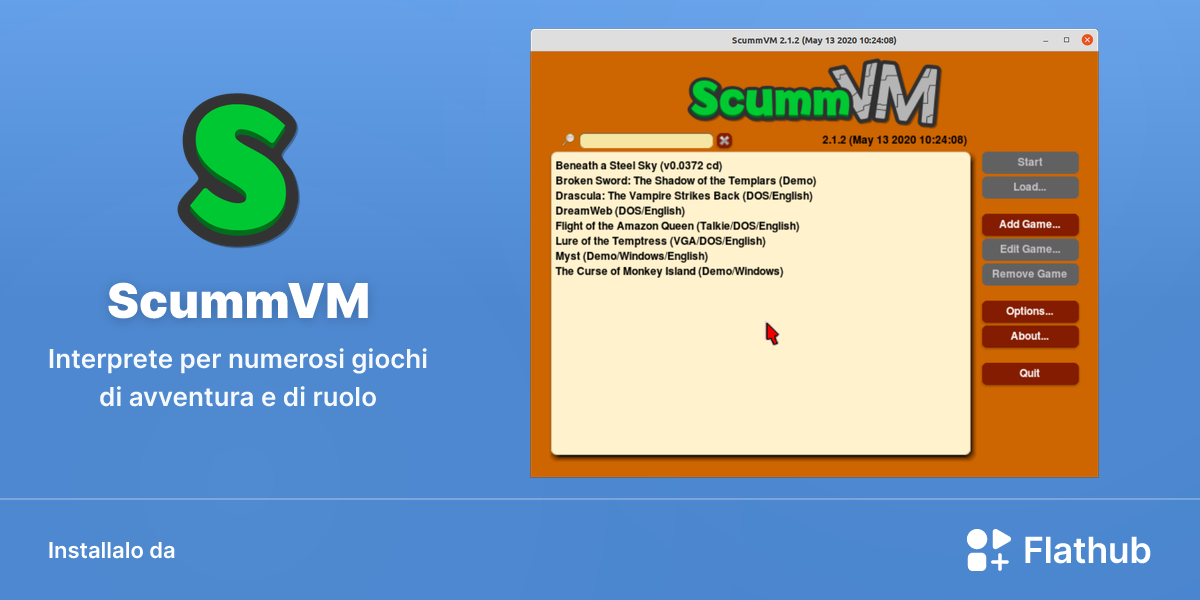 Installa ScummVM su Linux | Flathub