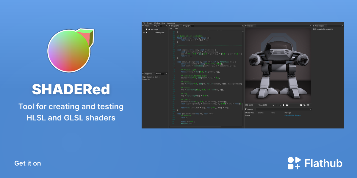 Install SHADERed on Linux | Flathub