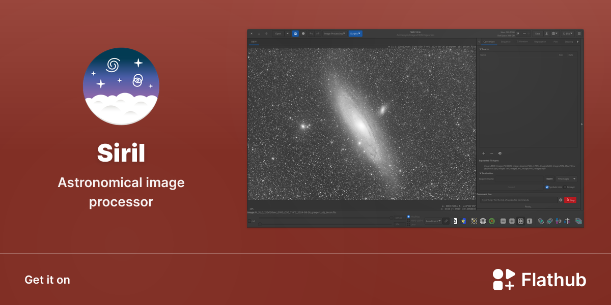 Install Siril on Linux | Flathub